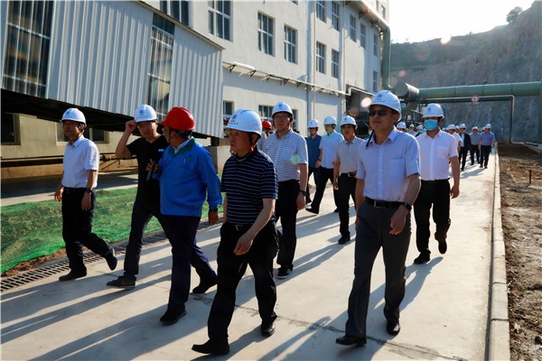 陕西金年会集团复工复产促增长项目观摩会议与会人员走进金年会保隆生态三秦在延在铜项目